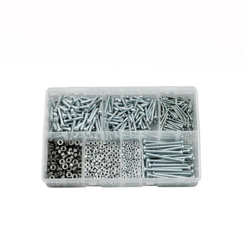 Steel BA Screws & Nuts, Assorted Box, pack of 300