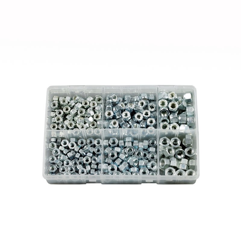Steel Nuts & Nylon Insert Locking Nuts, Assorted Box, pack of 300