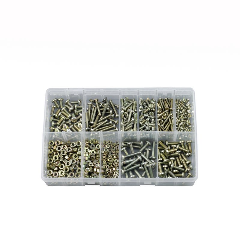 Steel Machine Screws & Nuts, Assorted Box, pack of 300