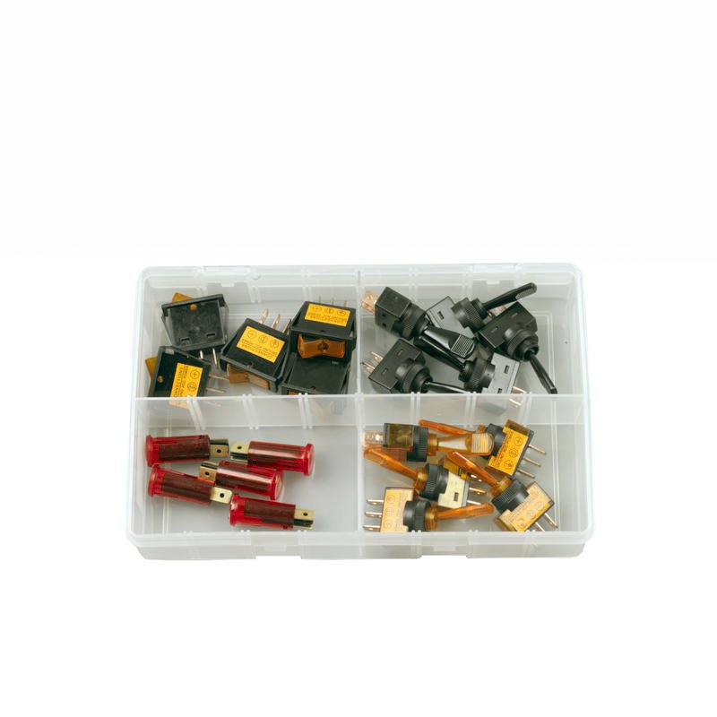 Toggle Switches & Warning Lights, Assorted Box, pack of 20