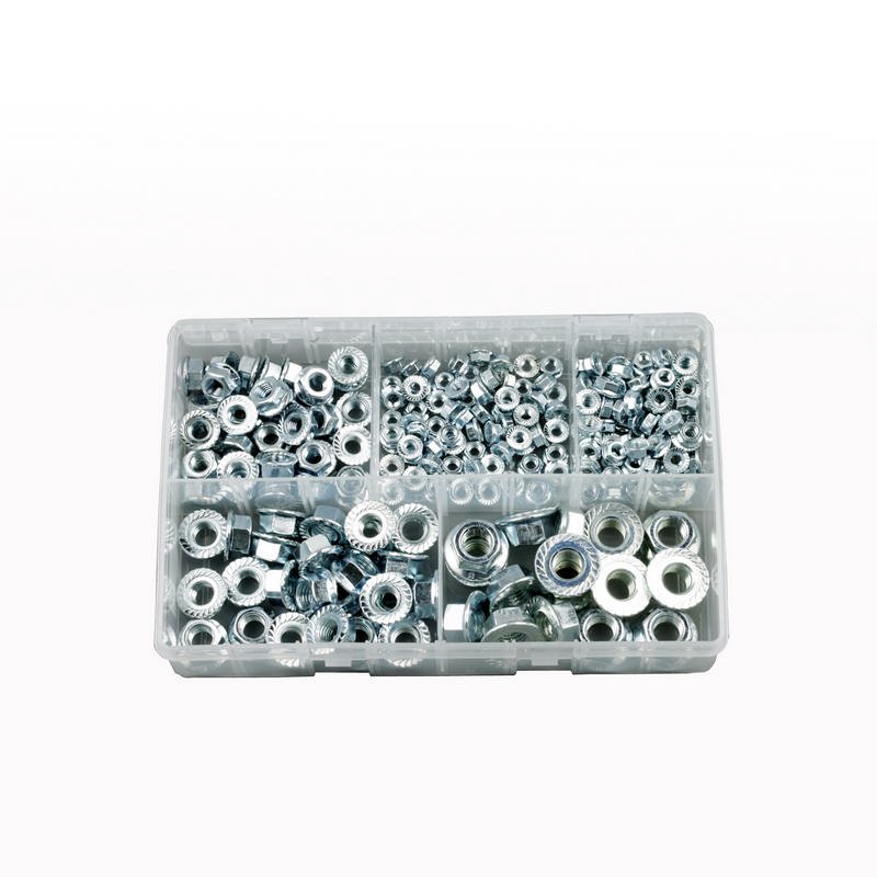 Serrated Flange Nuts, Assorted Box, pack of 225