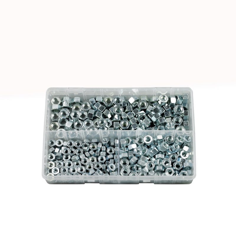 Steel Nuts, Assorted Box, pack of 300