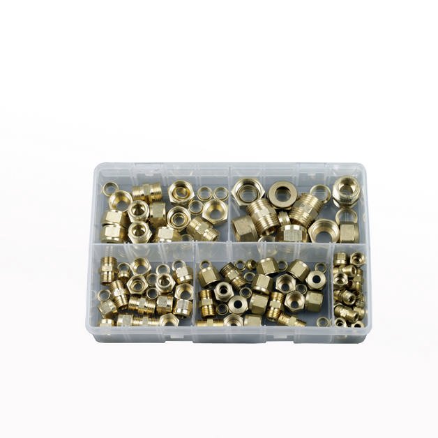 Brass Tube Couplings, Assorted Box, pack of 25