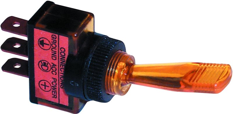 Toggle Switches & Lights, Amber, Amperage 20 amp, Voltage 12v, pack of 10