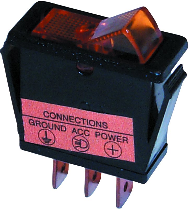 Toggle Switches & Lights, Amber, Amperage 20 amp, Voltage 12v, pack of 10