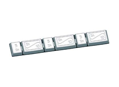 Adhesive Balance Weights - Zinc, Chrome, 15 x 6.1mm, pack of 100