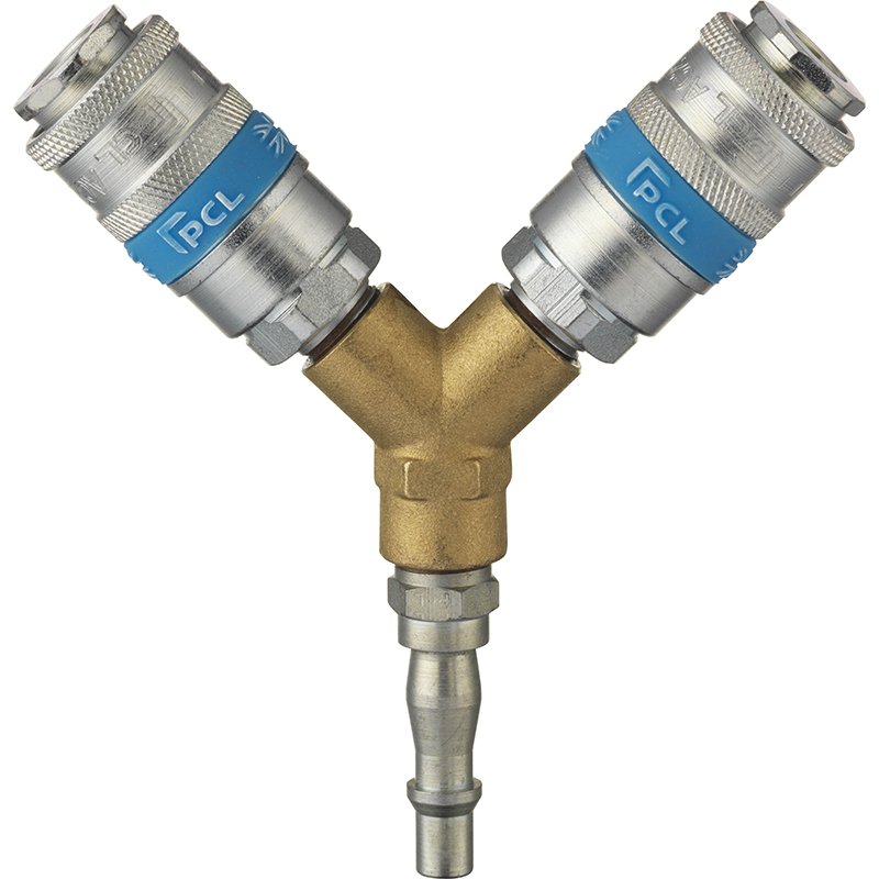 PCL Airflow Twin Coupling, Thread Size 1/4" BSP
