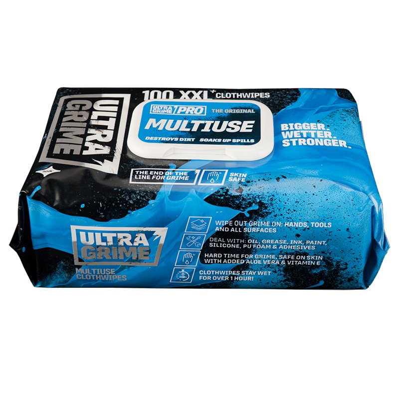 Ultra Grime Pro Multiuse Wipes, Multiuse, 38cm x 25cm, pack of 100