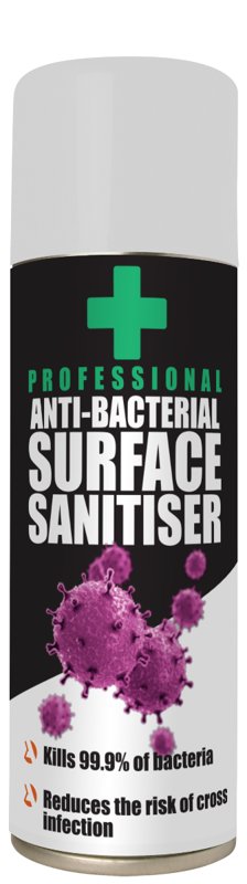 Anti-Baterial Surface Sanitiser, 400ml, pack of 12