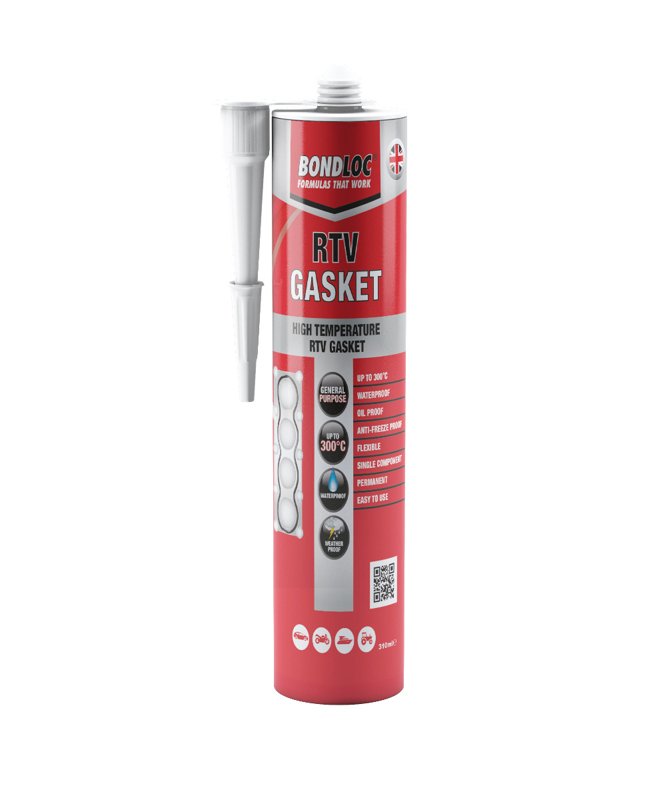 Bondloc RTV Gasket Black 200ml, Black, 200 ml Bottle