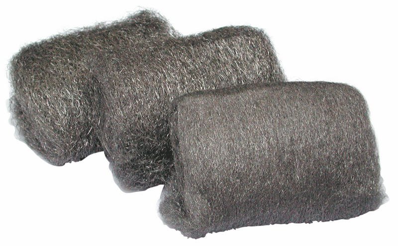 Steel Wool, Assorted Pack, Grit Fine/Medium/Course, pack of 15
