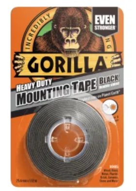 Heavy Duty Mounting Tape (Black) 1.5M, Black, 1.5M