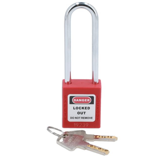 E V Lockout Long Shackle Padlock