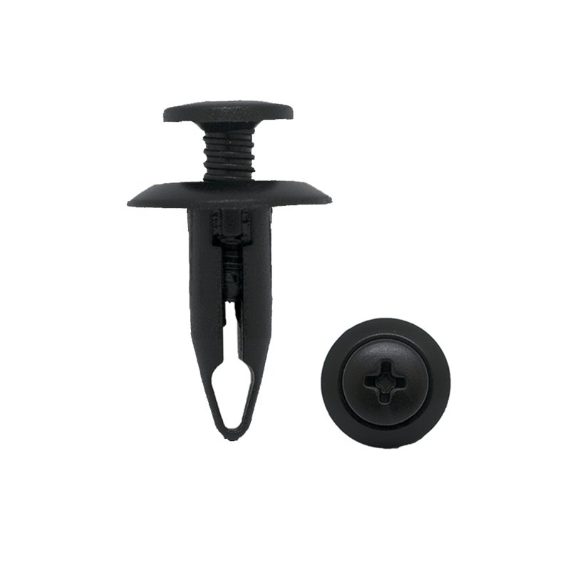 Screw Type Push Rivets, Panel Thickness 0.2 - 4.8 mm, Under Head Height 17.2 mm, Head Size 15.9 mm, Panel Hole 6.4 - 9.0 mm, pack of 25