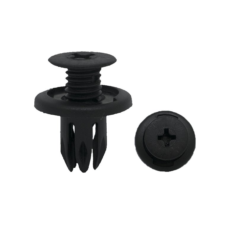 Screw Type Push Rivets, Panel Thickness 2.4 - 6.8 mm, Under Head Height 13.5 mm, Head Size 20.3 mm, Panel Hole 9.5 - 12.3 mm, pack of 25