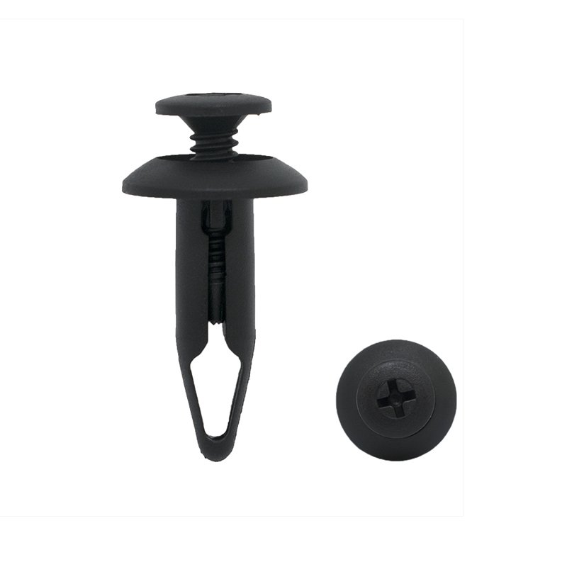 Screw Type Push Rivets, Panel Thickness 2.5 - 8.0 mm, Under Head Height 22.8 mm, Head Size 15.5 mm, Panel Hole 6.3 - 6.8 mm, pack of 25