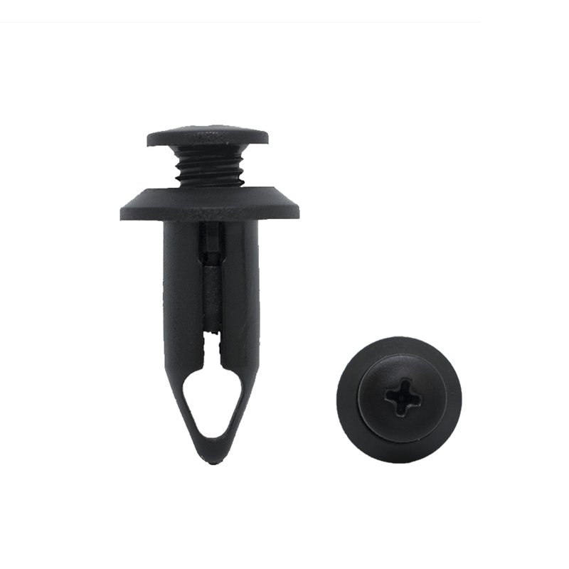 Screw Type Push Rivets, Panel Thickness 4.1 - 8.2 mm, Under Head Height 20.7 mm, Head Size 15.0 mm, Panel Hole 8.2 - 12.4 mm, pack of 25