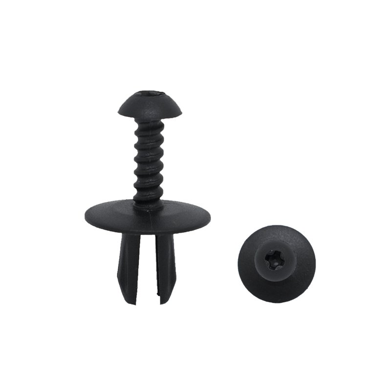 Screw Type Push Rivets, Panel Thickness 0.3 - 5.5 mm, Under Head Height 11.3 mm, Head Size 16.5 mm, Panel Hole 6.4 - 8.0 mm, pack of 25