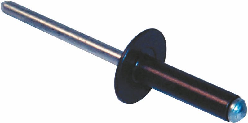 Black Rivets, Diameter 4.8 mm (3/16"), Length 14.0 mm (9/16"), pack of 100