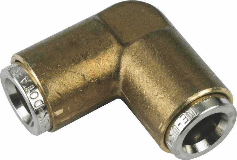 Brass Elbow Connectors, Hose OD 10 mm, pack of 3