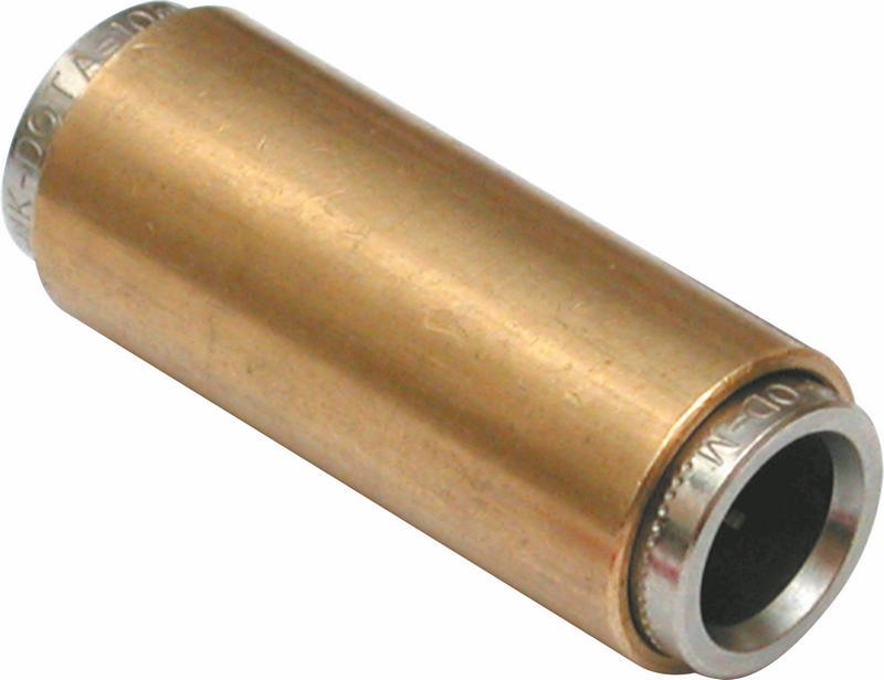 Brass Straight Connectors, 10 mm, pack of 3