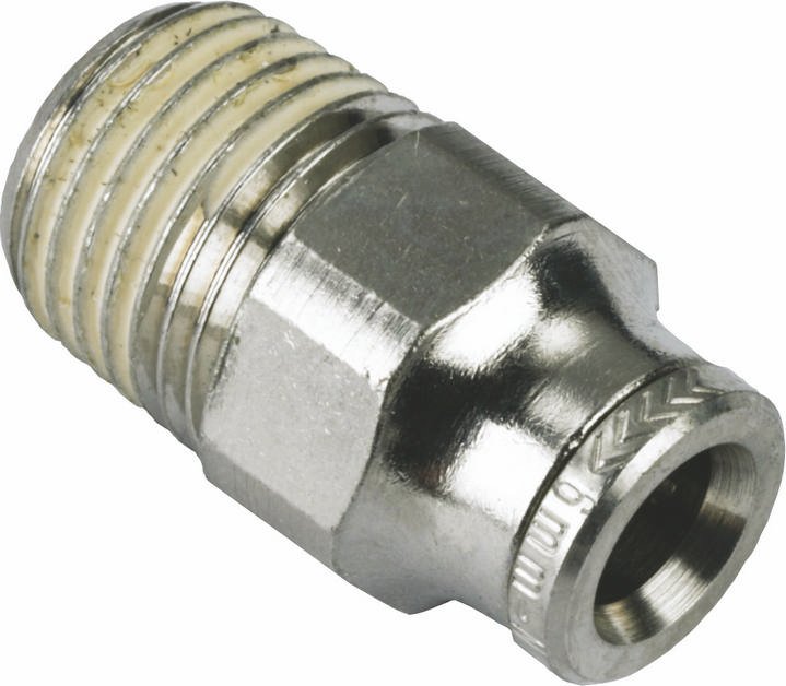 Brass Straight Studs, Thread Size 1/8" BSP, Hose OD 5 mm, pack of 5