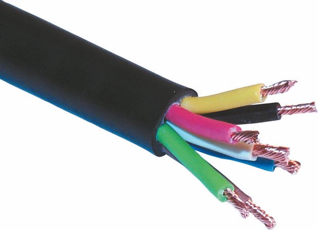 Cable For Trailers, Length 30 m, 6 x 1.00 mm² & 1 x 2.00 mm²