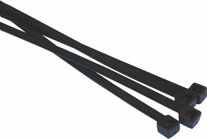 Cable Ties - Black, Width 7.6 mm, Length 370 mm, pack of 100