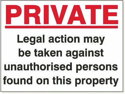 Private Legal Action, Foamex, 480 mm x 360 mm (19" x 14 1/4")