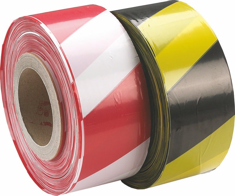 Chevron Barrier Tape, Width 70 mm (2 3/4"), Black / Yellow