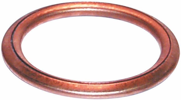 Copper Compression Washers, Inner Diameter 18 mm, Outer Diameter 24 mm, Depth 2.0 mm, pack of 50