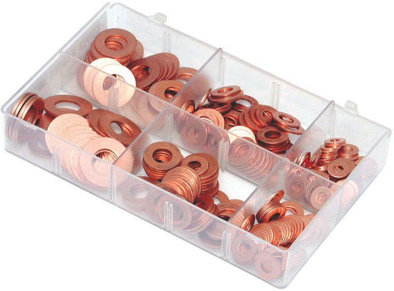 Copper Washers, Assorted Box, pack of 270