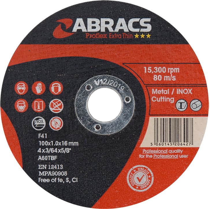 Cutting Discs, Diameter 75 mm (3"), Hole Size 10 mm, Thickness 1.6 mm, pack of 10
