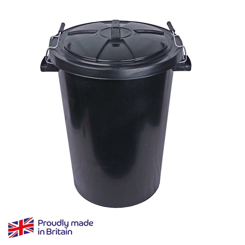 Dustbin & Lid, 90L, Plastic