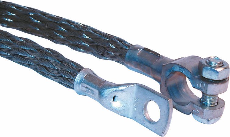 Earth Straps, Length 12", Voltage 24v, pack of 2