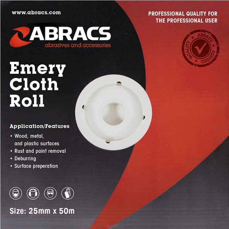Emery Rolls, Grit P40, 25mm x 25m
