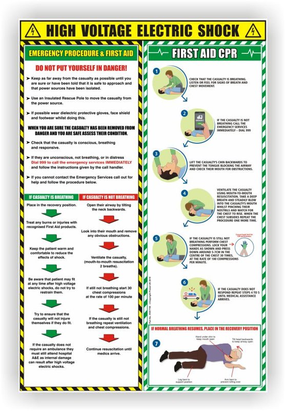 Electric Shock & CPR Poster