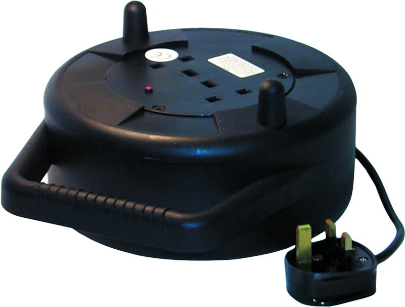 Extension Reel, Amperage 6 amp, Voltage 240v, Gangs 2 Gang, Length 10 m