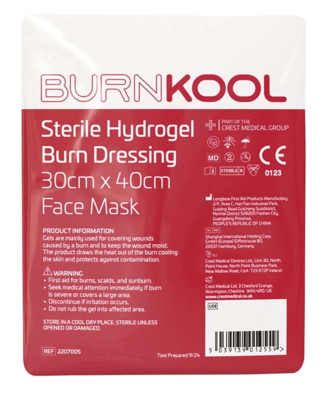 BurnKool 30cm x 40cm Burns Face Mask