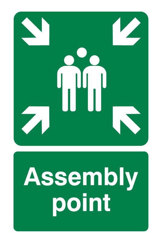 Assembly Point, 240 mm x 360 mm (9.4" x 14.2"), Adhesive