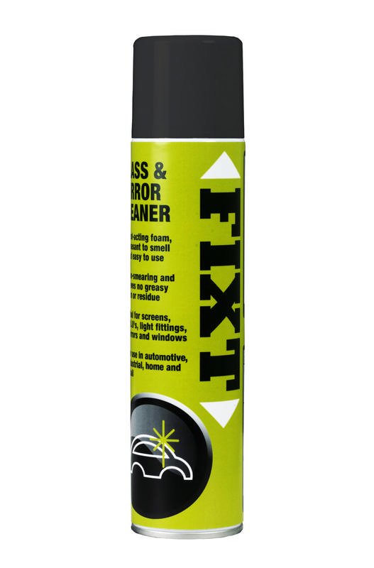 FIXT Glass & Mirror Cleaner, 400 ml Aerosols, pack of 6