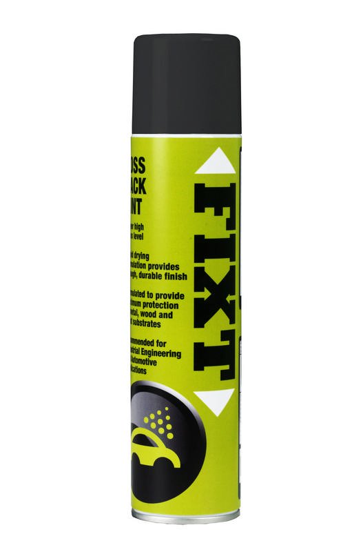 FIXT Gloss Paints, 400 ml Aerosol, Gloss Black