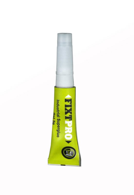 FIXT Industrial Super Glue Gel, 3 g Tubes, pack of 5