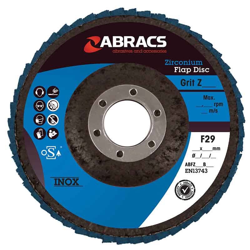 Flap Discs, Diameter 115mm, Hole Size 22mm, Grit P40, pack of 25