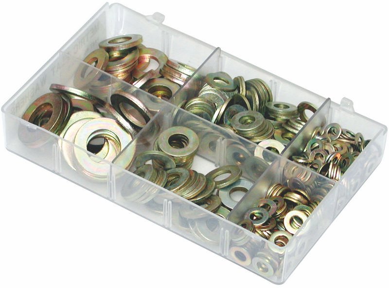 Flat Washers, Assorted Box, pack of 375