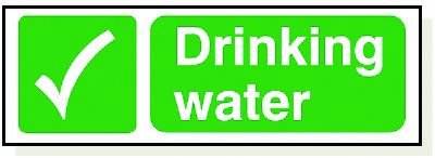 Drinking Water, Adhesive, 120 mm x 360 mm (4.7" x 14.2")