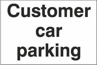 Customer Car Parking, Adhesive, 240 mm x 360 mm (9.4" x 14.2")