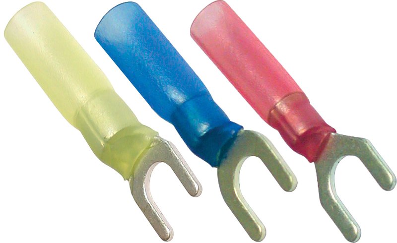 Heat Shrink Terminals (Adhesive Lined), Yellow, 6.0 mm, pack of 25