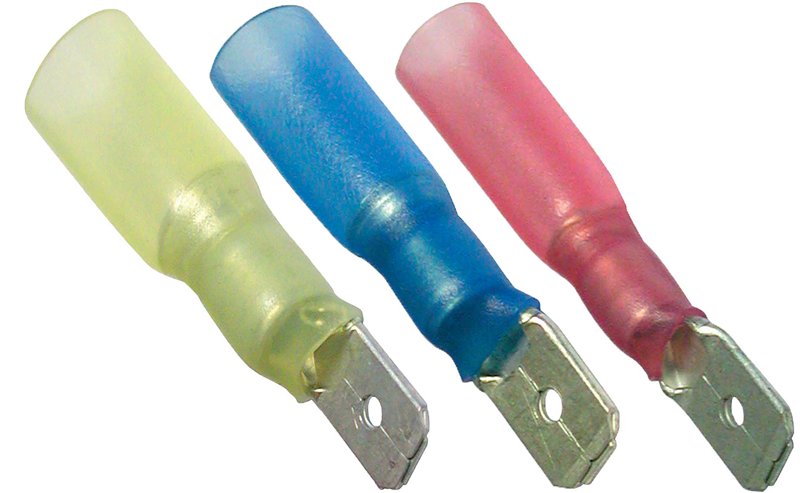Heat Shrink Terminals (Adhesive Lined), Red, 6.3 mm, pack of 25