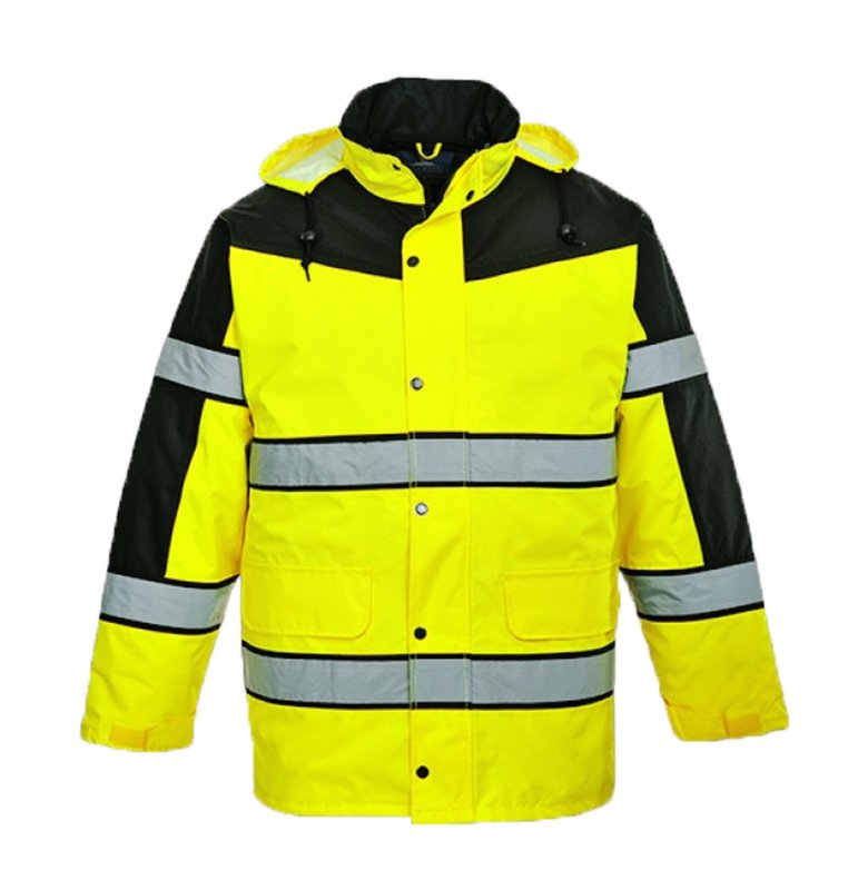 Two Tone Hi Vis Jacket, Yellow, Medium